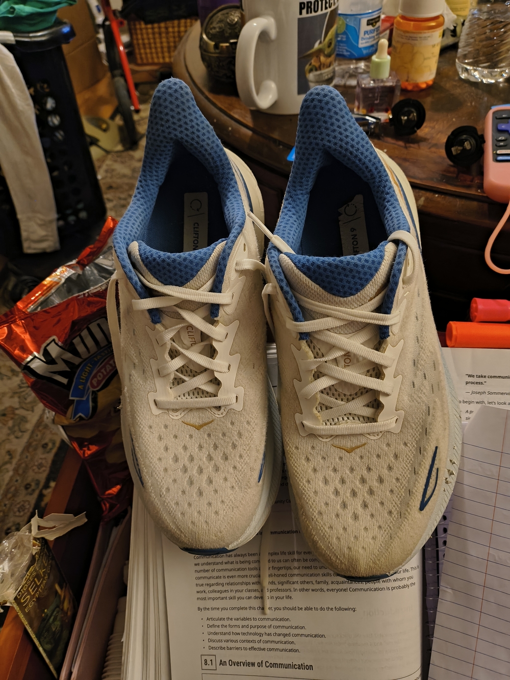 Men"S Hoka Tennis Shoe White & Turqoise